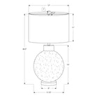 Monarch Specialties - Luminaire - 27 po H Lampe De Table - Résine Beige - Abat-Jour Ivoire / Crème - Contemporain-Bénéficiez d'une garantie limitée de 2 ans contre tout défaut, pour que votre solution d'éclairage élégante résiste à l'épreuve du temps