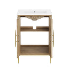 Modway - Awaken 24" Vanette de salle de bain - Chêne Blanc-9