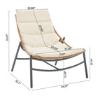 Manhattan Comfort - Ensemble de conversation moderne Sunset pour patio, 3 pièces - Crème - Lot de 3-Fabriqué en tissu imperméable de haute qualité avec un revêtement résistant aux UV