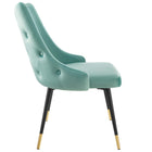Modway - Adorn Performance Velvet Fauteuil d’appoint de salle à manger Ensemble de 2 - Monnaie-Jambes noires effilées