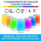 Bell+Howell - Humidificateur à couleur changeante de 1 gal - Blanc-L'humidificateur à remplissage supérieur peut également fonctionner comme diffuseur d'huiles essentielles et est compatible avec n'importe quelle marque d'huiles essentielles