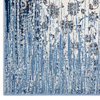 Modway - Chiara Treillis floraux vieillis contemporains Tapis de 5 pi l x 8 pi L - Bleu marocain et ivoire-Polypropylène 100% à thermofixation douce
