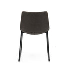 Brassex - Chaise de visite 692481 Caden - ensemble de 2 - brun vintage-Structure en acier avec revêtement en poudre
