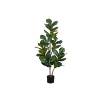 Monarch Specialties - Plante Artificielle - 49 po H - Arbre À Violons - Mis En Pot - Touche Réelle - Feuilles Vertes - Pot Noir-Ajoutez une touche verte vive à votre maison ou votre bureau avec cet arbre à violon artificiel de 49 po de haut dans un pot noir de 5 po