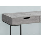 Monarch Specialties - 7553 Bureau 48 po L - Gris/Metal Noir-Fini sur tous les côtés pour un placement flexible n'importe où dans un bureau à domicile