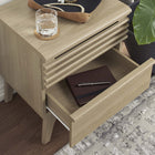 Modway - Render Table de chevet, Chêne-Tiroirs glissants à extension complète