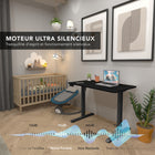 Mount-It! - Bureau électrique compact avec plateau de 40 pouces, noir-Relevez ou abaissez le bureau discrètement sans perturber votre travail, vos appels vidéo ou les autres personnes présentes chez vous ou au bureau