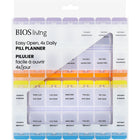 BIOS Living - Pilulier journalier facile à ouvrir 4 semaines-Boîtier transparent facilitant l'identification des médicaments