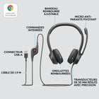 Casque d’écoute USB H390 de Logitech-USB numérique avancé : Bénéficiez d’une clarté sonore supérieure grâce à la simplicité d’une simple connexion USB prête à l’emploi