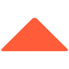 JAM Paper - Rouleaux d'étiquettes standard - triangle - 1 1/4 x 2 1/2 - rouge fluo - 125 étiquettes/rouleau-Taille : Triangle (1 1/4 x 2 1/2 pouces) | Les étiquettes imprimables sont faciles à créer et à personnaliser.