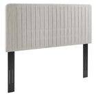 Modway - Milenna Chenal Touffé Tissu rembourré Tête de lit King/King de Californie, Flocons d’avoine-Tête de lit Channel Tufted King/California King