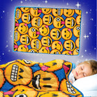 Bell+Howell - Couverture lestée pour enfants - 7 lb - Emoji-SNUG, CHAUD, RESPIRANT, Snug sentiment imite la sensation d'être tenu, pour un sommeil très calme et relaxant, surface de contact en peluche vous gardera au chaud pendant les nuits froides