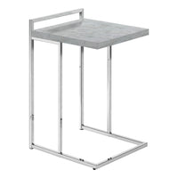 Monarch Specialties - 3639 Table D'Appoint - 25 po H/Gris Cimente/Metal Chrome-1