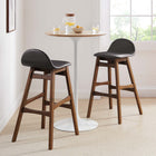 Modway - Juno Tabouret de bar - Brown - Ensemble de 2-Sièges en cuir synthétique