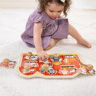 Melissa & Doug, Puzzle géant à boutons, Animaux de la ferme-Illustrations colorées sur le thème de la ferme