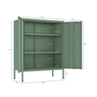 Manhattan Comfort - Buffet d’appoint moderne Naomi 31,5 po - Vert-Comprend 2 étagères réglables
