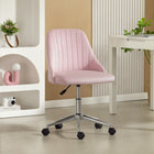 Vinsetto - Fauteuil de bureau vanité avec roulettes pivotantes - rose-La hauteur d’assise réglable s’adapte à votre bureau ou à votre style d’assise