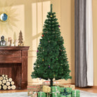 HOMCOM - Arbre de Noël de 6FT support métallique pour intérieur saisonnier vacances-Comprend 624 branches qui offrent amplement d'espace pour la décoration 