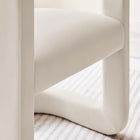 Modway - Winslow Tonneau Performance Velvet Chaise à manger - Alabaste-Tissu de velours Performance