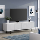 Hudson&Canal - Meuble TV Whitman pour téléviseurs jusqu'à 75" - Blanc-Caractéristiques assemblage facile