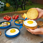 Razor - Trousse de petit-déjeuner (4 pièces)-Cercles à œufs en silicone résistant à la chaleur - pour des œufs parfaitement ronds