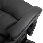 Vinsetto - Chaise de bureau à haut dossier avec repose-pieds et hauteur réglable - noir-Matériau : PU, éponge, roues PUS, pieds en nylon