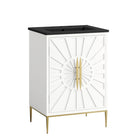 Modway - Awaken 24" Vanette de salle de bain - Blanc-MDF et bois massif