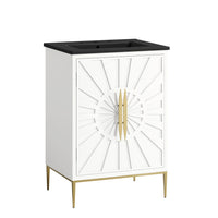 Modway - Awaken 24" Vanette de salle de bain - Blanc-MDF et bois massif