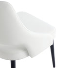 Manhattan Comfort - Lot de 2 chaises de salle à manger modernes Tremont 55 cm, revêtement similicuir blanc-Mousse haute densité pour le confort et la durabilité
