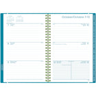 Mead - Agenda hebdomadaire/mensuel Colour Pop ! 2025 - 8-1/2 po H x 5 1/2 po l - Bleu Pacifique - Bilingue-Une semaine sur deux pages avec espace de planification pour chaque jour pour les notes, plus un calendrier de référence du mois actuel et futur 
