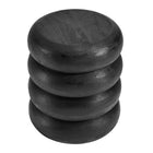 Modway - Ellery Rond empilé Bois Table d’appoint - Brosse métallique noire-6