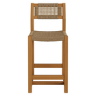 Modway - Reed 40 pouces Terrasse extérieure Bois de teck Tabourets de comptoir - Naturel-7