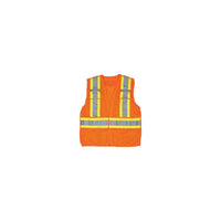Zenith Safety - Veste D'Arpenteur Haute Visibilité, Conforme À La Csa, Orange Haute Visibilité, 2T-Grand, paquet de 6-Couleur Orange haute visibilité