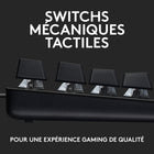 Logitech G413 TKL SE Clavier Gaming Mécanique-Touches en PBT : Résistant à la chaleur et à l'usure, ce clavier de gaming pour ordinateur est doté du matériau le plus durable utilisé dans la conception des touches