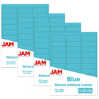JAM Paper Étiquettes adresse pour le courrier, 2 5/8 x 1 po, bleu lune Astrobright, 480 par paquet-3,2 oz