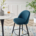Modway - Cordial Tissu Tabourets de bar - Azure - Ensemble de 2-Capsules de pied non marquées