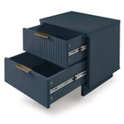 Manhattan Comfort - Table de nuit moderne Granville 18,11" à 2 tiroirs - Bleu Minuit - Lot de 2-10
