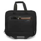 Samsonite - Classic NXT Bureau Mobile à Roulettes avec RFID 15,6 po, noir-SmartSleeve vous permet de glisser le sac sur la plupart des poignées de tirage de valise, pour qu’il puisse reposer en toute sécurité sur le dessus, offrant ainsi un déplacement sans tracas