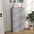 HOMCOM - Armoire à chaussures mince avec 3 tiroirs rabattables pour 12 paires - gris-Le design compact convient aux petites entrées, couloirs ou tout espace étroit 