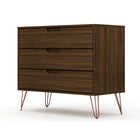 Manhattan Comfort - Rockefeller commode moderne du milieu du siècle 35,24" - brun-44,5 cm L x 89,6 cm l x 76,6 cm H