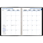 Staples - Agenda hebdomadaire/mensuel 2025 - 11 po H x 8 po l - Noir - Bilingue-Hebdomadaire ; une semaine sur deux pages et section de notes dans le haut à droite; mensuel : un mois sur deux pages avec reference du mois passe / present / futur, format bloc et section de notes sur le côte