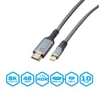 BlueDiamond - Câble Pro USB-C vers HDMI 2.1 UHD 8K - 10 pieds - Gris-Compatibilité ascendante : prend en charge toutes les fonctionnalités HDMI 2.0, HDMI 1.4 et HDMI 1.3 et peut être utilisé avec tous les écrans HDMI existants
