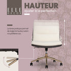 Elle Décor - Fauteuil de bureau Ariana Criss-Cross-Emballage durable fabriqué à partir de matériaux recyclés certifiés FSC