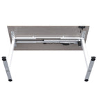 Ezywork - Bureau debout électrique réglable en hauteur de 55 po - Cadre blanc/plateau en bois-Taille du bureau : 55,2 po L x 23,6 po P