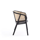 Manhattan Comfort - Versailles fauteuil d’appoint industry chic 23,62" - noir et cannage naturel-Mesures de la hauteur du siège : 16,93 po avec une capacité de poids de 275 lb