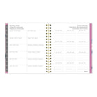 Blueline - 2026 Agenda hebdomadaire/mensuel Lavande Florale avec onglets mensuels - 9-1/4 po x 7-1/4 po - Trilingue-Pochette de rangement