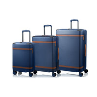 Champs - Ensemble de 3 valises extensibles de la "Vintage III" - Marine-De la collection Vintage III