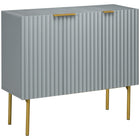 HOMCOM - Armoire d’appoint 35,4 po L - gris-Un large plateau et 2 armoires avec un total de 4 étagères pour garder tous vos objets 