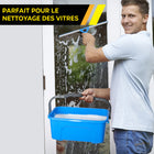Gritt Commercial - Ensemble professionnel de nettoyage de vitres - Raclette de 14 po - Lave-vitres de 14 po - Perche télescopique de 6 pi - Seau de 3 gallons - Lot de 3-Matériau du manche : aluminium
