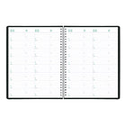 Blueline - 2027 agenda hebdomadaire DuraFlex – 10 3/4 po x 8 1/2 po – noir – bilingue-Calendrier de référence sur 12 mois sur chaque page double